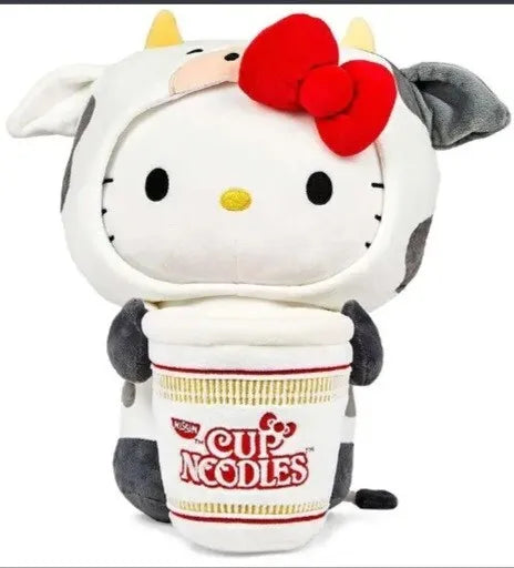 Hello Kitty Cow Nissin Beef Noodles Plush